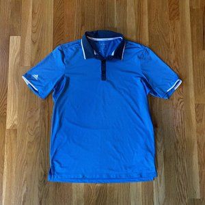 Adidas Climacool Golf Shirt Men's Medium Blue